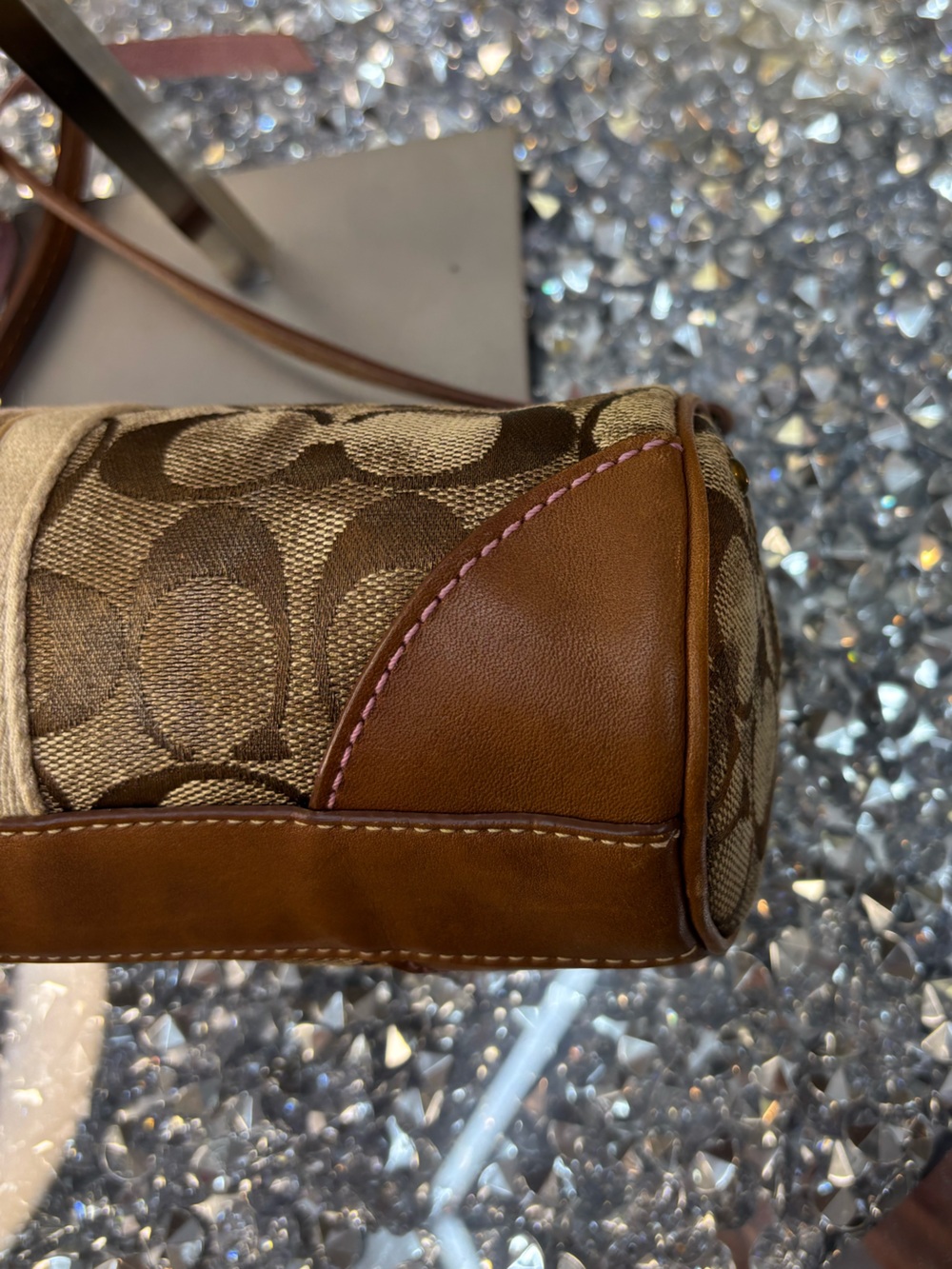 Coach Y2K vintage signature Stripe Demi Pouch EUC - Picture 12 of 16